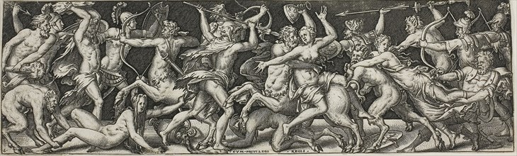 Combat of Centaurs and Lapiths, 1550/1572, Etienne Delaune, French, 1518/19-c.1583, France,