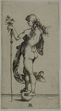 Fortune, c. 1495, Albrecht Dürer, German, 1471-1528, Germany, Engraving in black on ivory laid