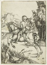 The Small Courier, c. 1496, Albrecht Dürer, German, 1471-1528, Germany, Engraving in black on ivory