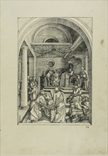 Christ Among the Doctors, from The Life of the Virgin, c. 1503, published 1511, Albrecht Dürer,