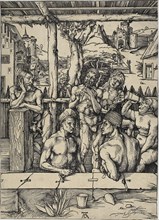 The Men’s Bath, 1496/97, Albrecht Dürer, German, 1471-1528, Germany, Woodcut in black on buff laid