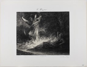 End of The Valkyrie, 1879, Henri Fantin-Latour, French, 1836-1904, France, Lithograph in black with