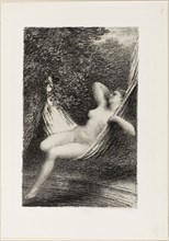 Sara the Bather, 1885, Henri Fantin-Latour, French, 1836-1904, France, Lithograph in black on light