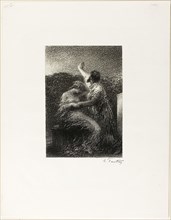 The Magus Balthasar and Fatima, 1891, Henri Fantin-Latour, French, 1836-1904, France, Lithograph in