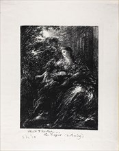 Duet of the Trojans, sixth plate, 1894, Henri Fantin-Latour, French, 1836-1904, France, Lithograph