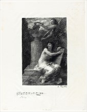 To Berlioz, small plate, 1895, Henri Fantin-Latour, French, 1836-1904, France, Lithograph in black