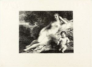 Venus and Cupid, second plate, 1895, Henri Fantin-Latour, French, 1836-1904, France, Lithograph in