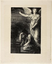 To J. Brahms, 1898, Henri Fantin-Latour, French, 1836-1904, France, Lithograph in black on