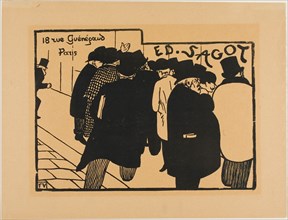 Print Fanciers, 1892, Félix Edouard Vallotton, French, born Switzerland, 1865-1925, France, Woodcut