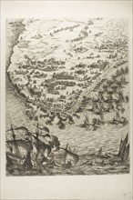 Plate Four from La Siège de la Rochelle, 1631, Jacques Callot (French, 1592-1635), printed by