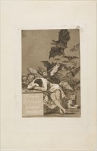 The Sleep of Reason Produces Monsters, plate 43 from Los Caprichos, 1797/99, Francisco José de Goya
