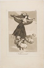 They Have Flown, plate 61 from Los Caprichos, 1797/99, Francisco José de Goya y Lucientes, Spanish,