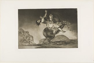 A Woman and a Horse, Let Someone Else Master Them, plate ten from Los Proverbios, 1815/24,