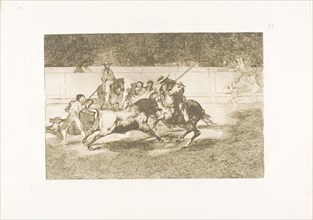 The Forceful Rendón Stabs a Bull with the Pique, from which Pass He Died in the Ring at Madrid,