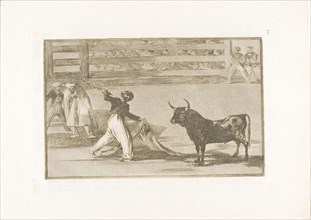 Origin of the harpoons or banderillas, plate seven from The Art of Bullfighting, 1814/16, published