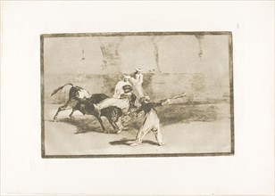 A Moor Caught by the Bull in the Ring, plate 8 from The Art of Bullfighting, 1814/16, published