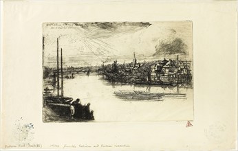 Battersea Reach, 1863, Francis Seymour Haden, English, 1818-1910, England, Etching with drypoint on