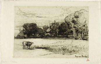 Horsley’s Cottages, c. 1865, Francis Seymour Haden, English, 1818-1910, England, Etching on zinc