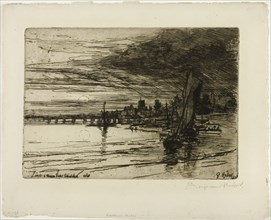 Battersea Bridge, c. 1868, Francis Seymour Haden, English, 1818-1910, England, Etching and drypoint