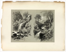 Lady Fall, Vale of Heath, and Fall on the Brent, from Picturesque Selections, 1860, James Duffield