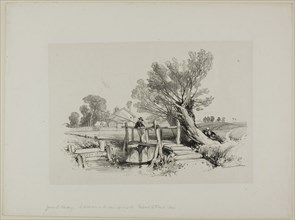 Landscape with Boy Fishing, n.d., James Duffield Harding, English, 1798-1863, England, Lithograph