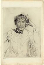 Portrait of James McNeill Whistler, 1897, Paul-César Helleu, French, 1859-1927, France, Drypoint in