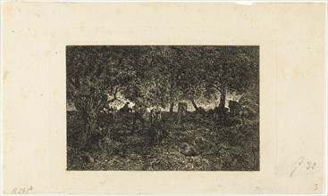In the Forest, 1844, Charles Émile Jacque (French, 1813-1894), after Théodore Rousseau (French,