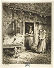 Entrance to a Peasant’s House, 1845, Charles Émile Jacque, French, 1813-1894, France, Etching and