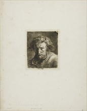 Portrait of the Artist, 1846, Charles Émile Jacque, French, 1813-1894, France, Etching on cream