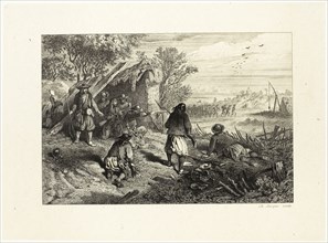 An Ambush, n.d., Charles Émile Jacque, French, 1813-1894, France, Etching, engraving, drypoint and