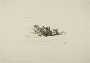 The Little Houses, Kercassier, c. 1875, Charles Émile Jacque, French, 1813-1894, France, Etching on