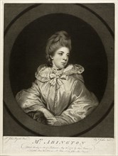 Mrs. Abington, published 1772, Elizabeth Judkins (English, active 1772), after Joshua Reynolds