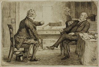 Solicitor and Client, 1870/91, Charles Keene, English, 1823-1891, England, Pen and brown ink, with