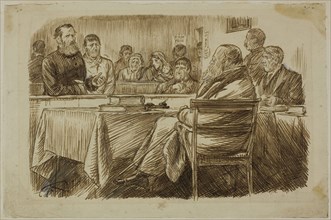 Court Scene, 1870/91, Charles Keene, English, 1823-1891, England, Pen and brown ink, with brush and