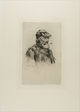Portrait of an Old Fisherman, 1878, Gaston La Touche, French, 1854-1913, France, Drypoint and plate
