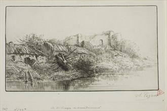 The Abandoned Village, c. 1885, Alphonse Legros, French, 1837-1911, France, Etching and drypoint on