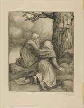 The Tree of Salvation, c. 1880, Alphonse Legros, French, 1837-1911, France, Etching and drypoint on