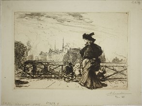 The Île de la Cité viewed from the Pont des Arts, 1895, Louis Auguste Lepère, French, 1849-1918,