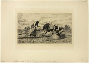 The Reapers, c. 1872, Léon Augustin Lhermitte, French, 1844-1925, France, Etching on cream laid