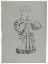 Unfinished Sketch of Man in Tunic, n.d., Henry Stacy Marks, English, 1829-1898, England, Black