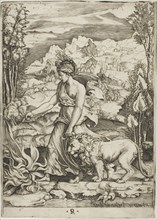 Courage, 1516/20, Marco Dente da Ravenna (Italian, c. 1486–1527), after Giulio Pippi, called Giulio