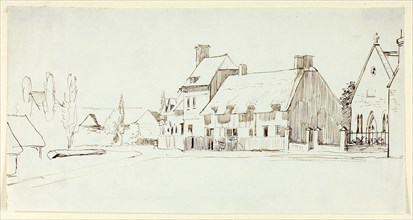 The Village Church, n.d., Henry Stacy Marks, English, 1829-1898, England, Pen and brown ink on