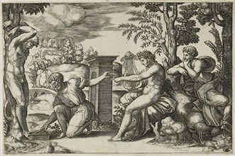 Apollo and Marsyas, c. 1532, Master of the Die (Italian, active c. 1530-1560), after Raffaello