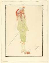 A Cavalier, 1900, Philipp William May, English, 1864-1903, England, Watercolor on cream wove board,