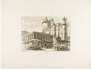 The Grand Châtelet, Paris, c. 1780, after an earlier drawing, 1861, Charles Meryon (French,