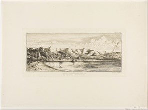 Seine Fishing off Collier’s Point, Akaroa, Banks’ Peninsula, 1845, 1863, Charles Meryon (French,