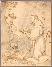 Saint Francis Praying, n.d., Possibly after Bartolomé Estéban Murillo, Spanish, 1618-1682, Spain,