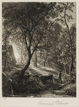 Sunset, c. 1850, Samuel Palmer, English, 1805-1881, England, Etching on paper, 97 × 77 mm (image),