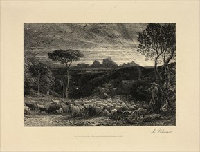 Early Morning, published 1880, Samuel Palmer, English, 1805-1881, England, Etching in black on