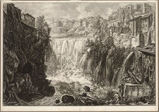 View of the Grand Cascade at Tivoli, from Views of Rome, 1766, Giovanni Battista Piranesi, Italian,